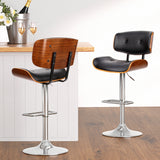 Massage Chairs: Artiss 4x Bar Stools Gas Lift Leather Black