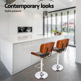 Massage Chairs: Artiss 4x Bar Stools Gas Lift Leather Black