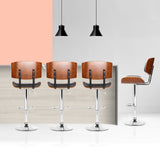 Massage Chairs: Artiss 4x Bar Stools Gas Lift Leather Black