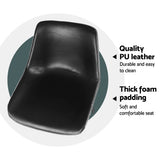 Massage Chairs: Artiss 4x Bar Stools Leather Padded Metal Legs Black