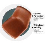 Massage Chairs: Artiss 4x Bar Stools Leather Padded Metal Legs Brown