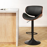 Table & Bar Stools: Artiss Bar Stools Kitchen Leather Barstools Swivel Gas Lift Vintage Chairs Black