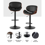 Table & Bar Stools: Artiss Bar Stools Kitchen Leather Barstools Swivel Gas Lift Vintage Chairs Black