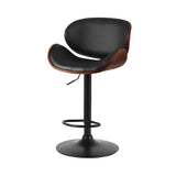 Table & Bar Stools: Artiss Bar Stools Kitchen Leather Barstools Swivel Gas Lift Vintage Chairs Black