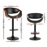Massage Chairs: Artiss 4x Bar Stools Gas Lift Leather w/Armrest