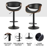 Massage Chairs: Artiss 4x Bar Stools Gas Lift Leather w/Armrest