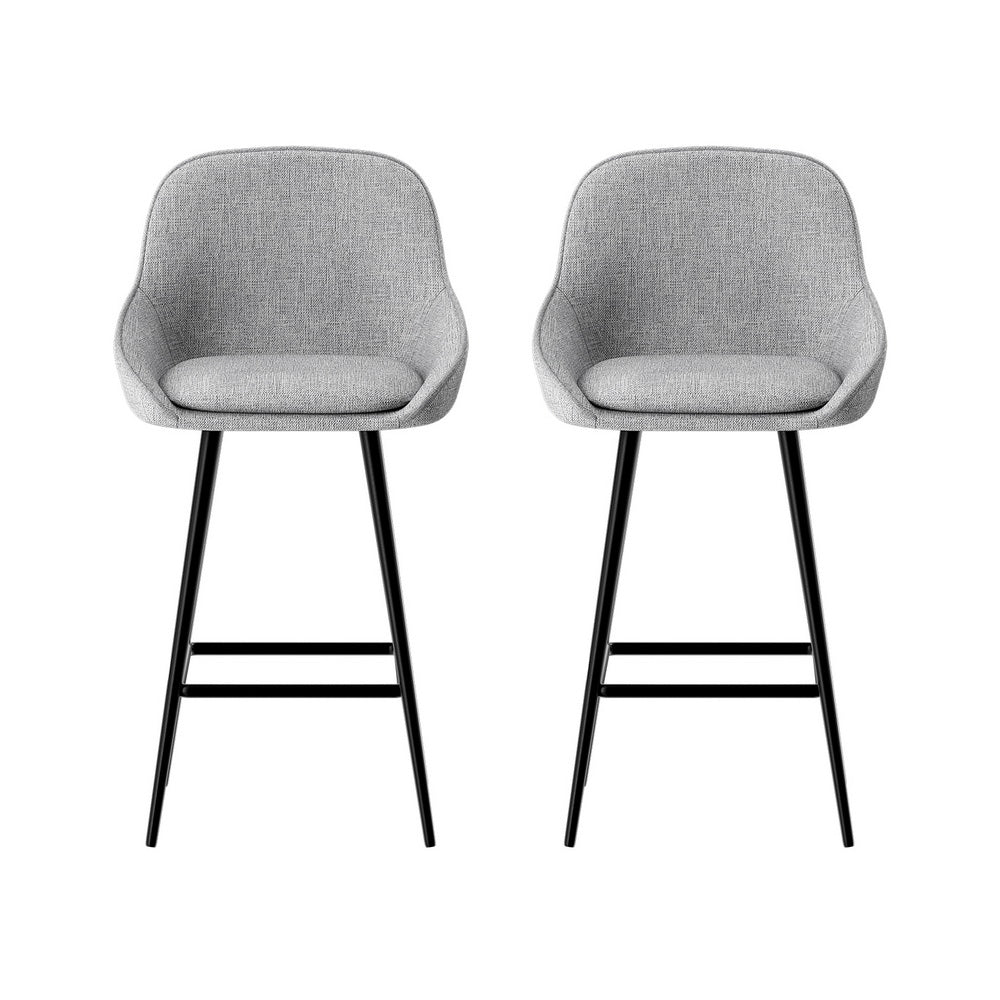 Table & Bar Stools: Artiss 2x Bar Stools Upholstered Stool Counter Seat Kitchen Dining Chairs