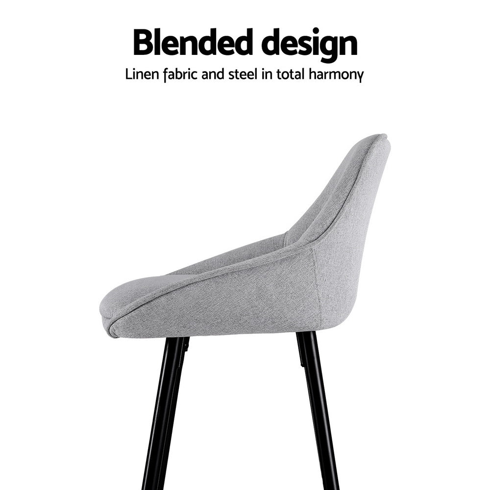 Table & Bar Stools: Artiss 2x Bar Stools Upholstered Stool Counter Seat Kitchen Dining Chairs