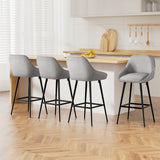 Massage Chairs: Artiss 4x Bar Stools Upholstered Stool Counter Seat Kitchen Dining Chairs
