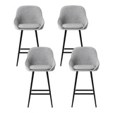 Massage Chairs: Artiss 4x Bar Stools Upholstered Stool Counter Seat Kitchen Dining Chairs
