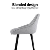 Massage Chairs: Artiss 4x Bar Stools Upholstered Stool Counter Seat Kitchen Dining Chairs