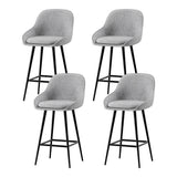 Massage Chairs: Artiss 4x Bar Stools Upholstered Stool Counter Seat Kitchen Dining Chairs