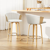 Table & Bar Stools: Artiss Bar Stools Kitchen Leather Barstools Swivel Counter Chairs x2
