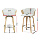 Table & Bar Stools: Artiss Bar Stools Kitchen Leather Barstools Swivel Counter Chairs x2