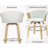Table & Bar Stools: Artiss Bar Stools Kitchen Leather Barstools Swivel Counter Chairs x2