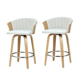 Table & Bar Stools: Artiss Bar Stools Kitchen Leather Barstools Swivel Counter Chairs x2