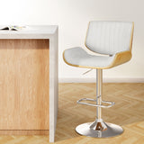 Table & Bar Stools: Artiss Bar Stools Swivel Leather Chairs Wooden