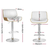 Table & Bar Stools: Artiss Bar Stools Swivel Leather Chairs Wooden