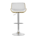 Table & Bar Stools: Artiss Bar Stools Swivel Leather Chairs Wooden