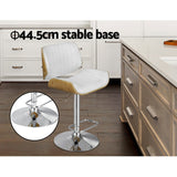 Table & Bar Stools: Artiss Bar Stools Swivel Leather Chairs Wooden
