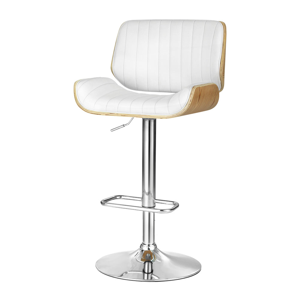 Table & Bar Stools: Artiss Bar Stools Swivel Leather Chairs Wooden