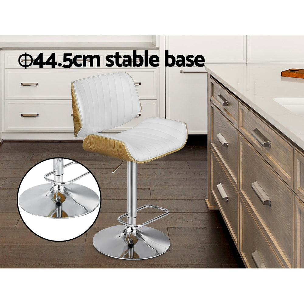 Table & Bar Stools: Artiss 2x Bar Stools Adjustable Leather Chairs