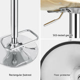 Arm Chairs & Recliners: Artiss 4x Bar Stools Adjustable Leather Chairs