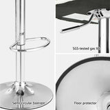 Arm Chairs & Recliners: Artiss 4x Bar Stools Adjustable Leather Padded White