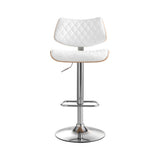 Table & Bar Stools: Artiss Bar Stools Kitchen Dining Chairs Gas Lift Stool Wooden Leather White