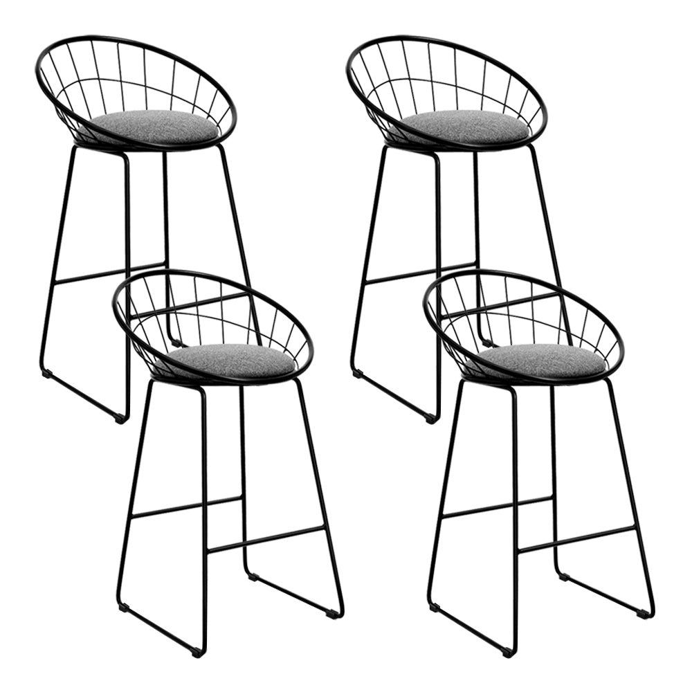 Table & Bar Stools: Artiss 4x Bar Stools Padded Seat Metal
