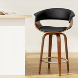 Table & Bar Stools: Artiss Bar Stools Swivel PU Seat Wooden