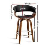 Table & Bar Stools: Artiss Bar Stools Swivel PU Seat Wooden