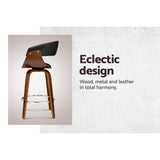 Table & Bar Stools: Artiss Bar Stools Swivel PU Seat Wooden
