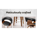 Table & Bar Stools: Artiss Bar Stools Swivel PU Seat Wooden