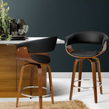 Table & Bar Stools: Artiss Bar Stools Swivel PU Seat Wooden