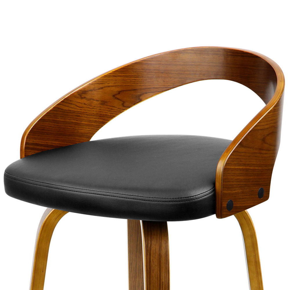 Table & Bar Stools: Artiss 2x Bar Stools Swivel Seat Curving Backrest