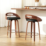 Table & Bar Stools: Artiss 2x Bar Stools Swivel Dining Chairs Low Back Counter Seat PU Cushion