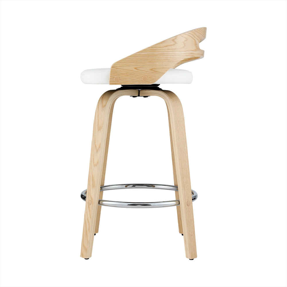 Table & Bar Stools: Artiss 2x Bar Stools Swivel Dining Chairs Low Back Counter Seat PU Cushion