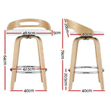 Table & Bar Stools: Artiss 4x Bar Stools Swivel Dining Chairs Low Back Counter Seat PU Cushion