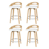 Table & Bar Stools: Artiss 4x Bar Stools Swivel Dining Chairs Low Back Counter Seat PU Cushion