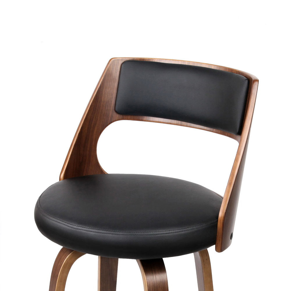 Table & Bar Stools: Artiss 2x Bar Stools Swivel Leather Chair 65cm