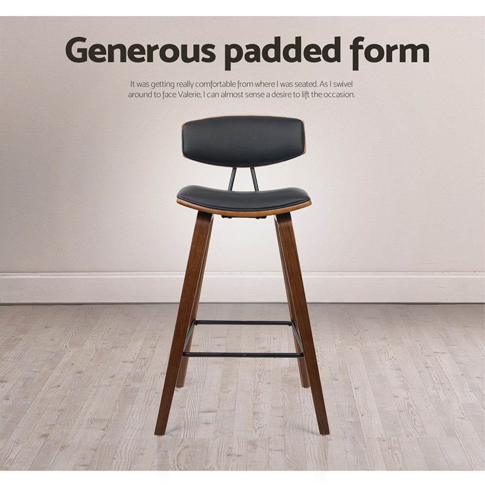Table & Bar Stools: Artiss 2x Bar Stools Leather Padded w/Backrest