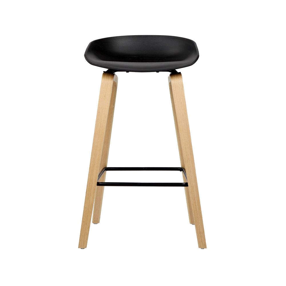 Table & Bar Stools: Artiss 2x Bar Stools Wooden