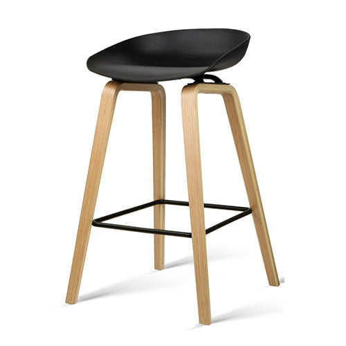Table & Bar Stools: 4x Artiss Bar Stools Kitchen Counter Stool Dining Chairs Wooden Black