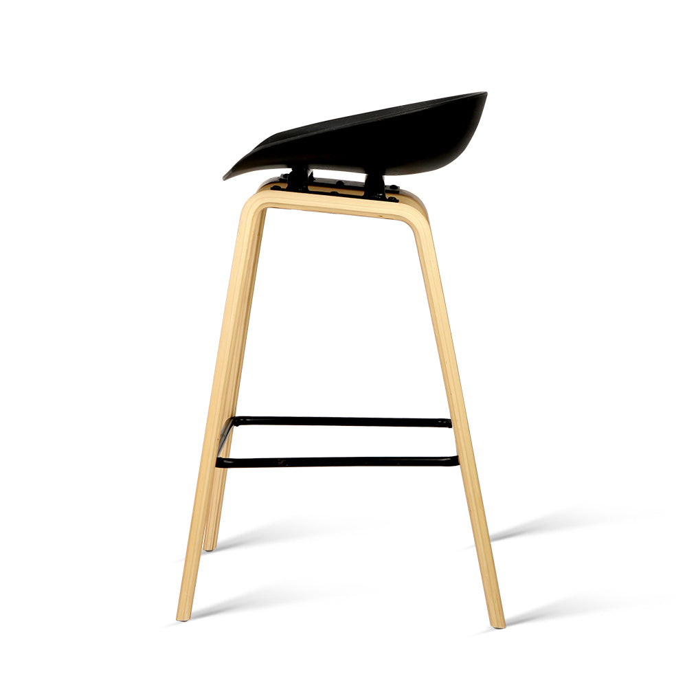 Table & Bar Stools: 4x Artiss Bar Stools Kitchen Counter Stool Dining Chairs Wooden Black