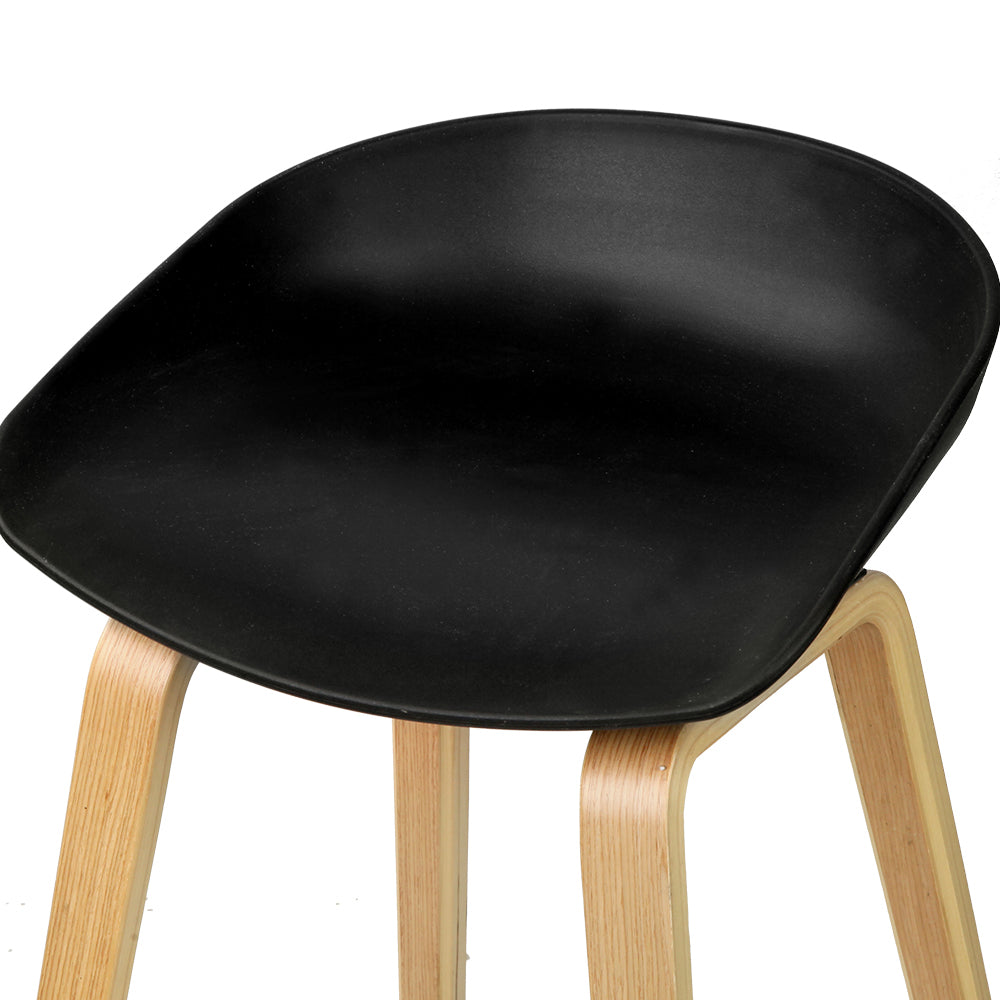 Table & Bar Stools: 4x Artiss Bar Stools Kitchen Counter Stool Dining Chairs Wooden Black
