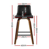 Massage Chairs: Artiss 4x Bar Stools Swivel Leather Padded Wooden