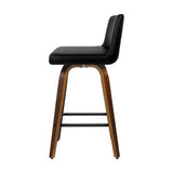 Massage Chairs: Artiss 4x Bar Stools Swivel Leather Padded Wooden