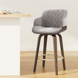 Table & Bar Stools: Artiss Bar Stools Swivel Velvet Padded Wooden