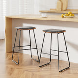 Table & Bar Stools: Artiss Bar Stools Kitchen Counter Stools Metal Chairs x2